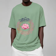 Buddha Stones Mandala Pink Lotus Pattern Tee Cotton T-shirt - image 16