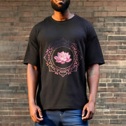 Buddha Stones Mandala Pink Lotus Pattern Tee Cotton T-shirt - image 3