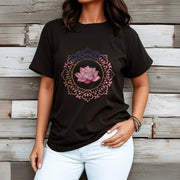 Buddha Stones Mandala Pink Lotus Pattern Tee Cotton T-shirt - image 4