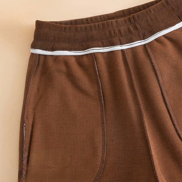 Buddha Stones Women's Fall Pure Color Wide Leg Cotton Pants With Pockets - image 7