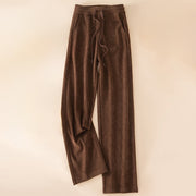 Buddha Stones Women's Fall Pure Color Wide Leg Cotton Pants With Pockets - Sienna - US14，UK/AU18，EU46 (4XL) - image 4