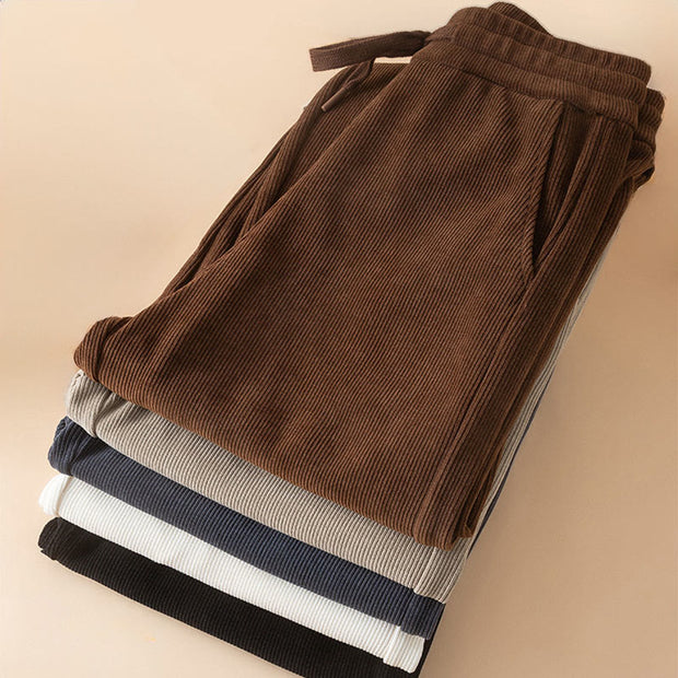 Buddha Stones Women's Fall Pure Color Wide Leg Cotton Pants With Pockets - image 21