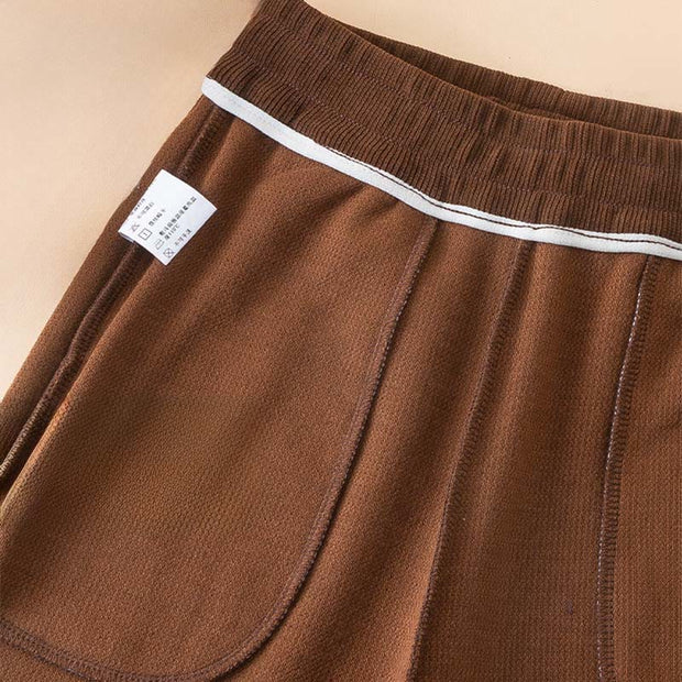 Buddha Stones Women's Fall Pure Color Wide Leg Cotton Pants With Pockets - image 8