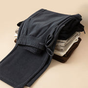 Buddha Stones Women's Fall Pure Color Wide Leg Cotton Pants With Pockets - image 2