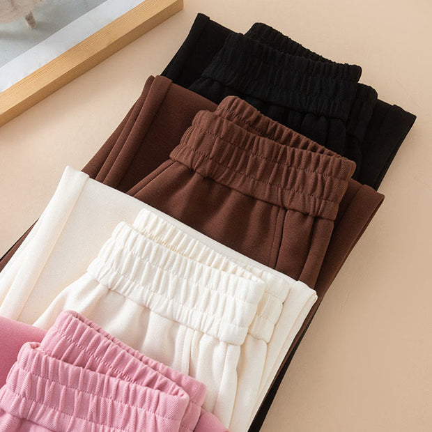 Buddha Stones Women's Plain High Waist Design Wide Leg Cotton Pants With Pockets - image 21