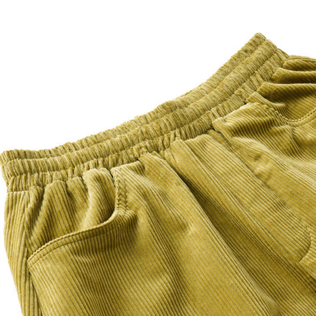 Buddha Stones Women's Fall Plain Ankle-Length Simple DesignCorduroy Cotton Pants With Pockets - image 16