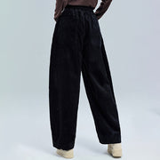 Buddha Stones Women's Fall Plain Ankle-Length Simple DesignCorduroy Cotton Pants With Pockets - image 5