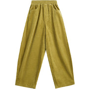 Buddha Stones Women's Fall Plain Ankle-Length Simple DesignCorduroy Cotton Pants With Pockets - image 19