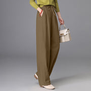 Buddha Stones Women's Casual Vintage Plain Drawstring Carrot Design Cotton Linen Pants With Pockets - image 18