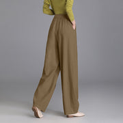 Buddha Stones Women's Casual Vintage Plain Drawstring Carrot Design Cotton Linen Pants With Pockets - DarkGoldenrod - US6，UK/AU10，EU38 (L) - image 14