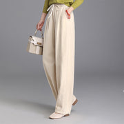 Buddha Stones Women's Casual Vintage Plain Drawstring Carrot Design Cotton Linen Pants With Pockets - image 3