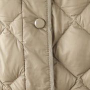 Buddha Stones Women's Fall Plain Diamond Quilted Design Cotton Thermal Jacket With Pockets - image 12