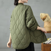 Buddha Stones Women's Casual Plain Zipper Design Cotton Jacket With Pockets - image 6