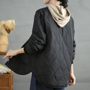 Buddha Stones Women's Casual Plain Zipper Design Cotton Jacket With Pockets - image 14