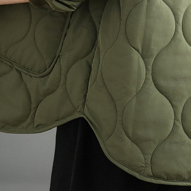 Buddha Stones Women's Casual Plain Zipper Design Cotton Jacket With Pockets - image 10
