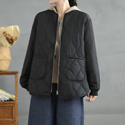 Buddha Stones Women's Casual Plain Zipper Design Cotton Jacket With Pockets - image 13