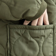 Buddha Stones Women's Casual Plain Zipper Design Cotton Jacket With Pockets - image 9