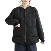 Buddha Stones Women's Casual Plain Zipper Design Cotton Jacket With Pockets - image 17