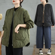Buddha Stones Women's Casual Plain Zipper Design Cotton Jacket With Pockets - image 18