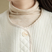 Buddha Stones Women's Vintage Buttons Simple Design Long Sleeve Cotton Jacket With Pockets - image 13