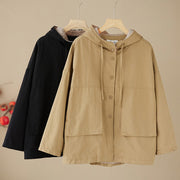Buddha Stones Women's Plain Color Hoodie Cotton Thermal Fleece-Lined Jacket With Pockets - image 13