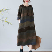 Buddha Stones Ethnic Printing Short Sleeve Cotton Linen Midi Dress With Pockets - image 23