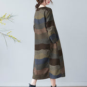 Buddha Stones Ethnic Printing Short Sleeve Cotton Linen Midi Dress With Pockets - image 21
