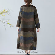 Buddha Stones Ethnic Printing Short Sleeve Cotton Linen Midi Dress With Pockets - image 17