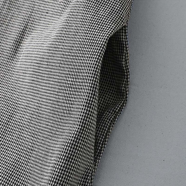 Buddha Stones Causal Plaid Pattern Pleated Ruffled Design Cotton Midi Dress With Pockets - image 8