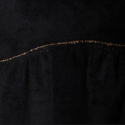 Buddha Stones Plain Buttons Design Women's Cotton Corduroy Fleece-Lined Coat With Pockets - image 8