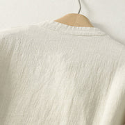 Buddha Stones Spring Vintage Diagonal Closure Frog Buttons Design Cotton Midi Dress - image 10