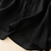 Buddha Stones V-Neck Lines Embroidery Women's Half Sleeve Shirt - image 14