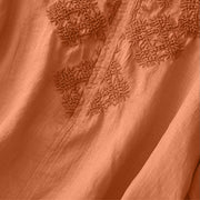 Buddha Stones V-Neck Lines Embroidery Women's Half Sleeve Shirt - image 7