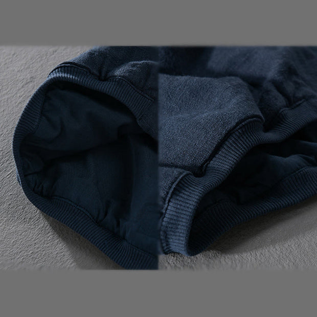 Buddha Stones Ribbed Long Sleeve Design Men's Cotton Linen Jacket Shirt With Pockets - image 16