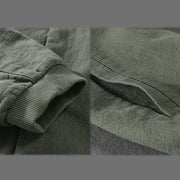 Buddha Stones Ribbed Long Sleeve Design Men's Cotton Linen Jacket Shirt With Pockets - image 12