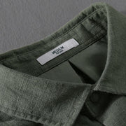 Buddha Stones Ribbed Long Sleeve Design Men's Cotton Linen Jacket Shirt With Pockets - image 10