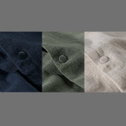 Buddha Stones Ribbed Long Sleeve Design Men's Cotton Linen Jacket Shirt With Pockets - image 23