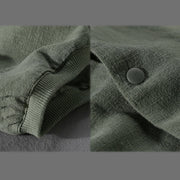 Buddha Stones Ribbed Long Sleeve Design Men's Cotton Linen Jacket Shirt With Pockets - image 11