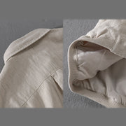 Buddha Stones Ribbed Long Sleeve Design Men's Cotton Linen Jacket Shirt With Pockets - image 5