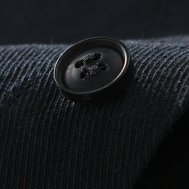 Buddha Stones Spring Casual Patchwork Design Long Sleeve Men Cotton Shirt Clothing - image 13