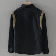 Buddha Stones Spring Patchwork Design Long Sleeve Cotton Men Shirt Clothing - image 9