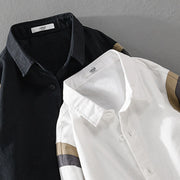 Buddha Stones Spring Patchwork Design Long Sleeve Cotton Men Shirt Clothing - image 14