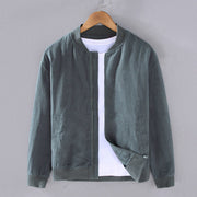 Buddha Stones Winter Plain Zipper Design Stand Collar Men's Cotton Linen Jacket Shirt With Pockets - CadetBlue - US/UK/AU42，EU52 (3XL) - image 13