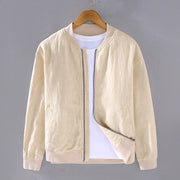 Buddha Stones Winter Plain Zipper Design Stand Collar Men's Cotton Linen Jacket Shirt With Pockets - LightGoldenrodYellow - US/UK/AU42，EU52 (3XL) - image 14