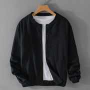 Buddha Stones Casual Solid Color Ribbed Hem Long Sleeve Men's Cotton Linen Shirt With Pockets  - image 16