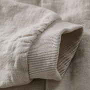 Buddha Stones Casual Solid Color Ribbed Hem Long Sleeve Men's Cotton Linen Shirt With Pockets  - image 10