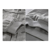 Buddha Stones Ribbed Hem Design Hoodie Men's Cotton Linen Jacket Shirt With Pockets - image 5