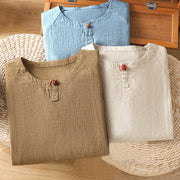 Buddha Stones Casual Plain Button Crew Neck Cotton Polyester Women's Shirt - image 24