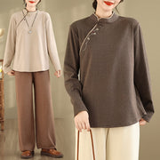 Buddha Stones Frog-button Cotton Women's Embroidered Flowers Shirt - image 15