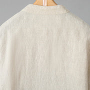 Buddha Stones Embroidery Flower Design Frog-buttons Cotton Women's Shirt - image 3